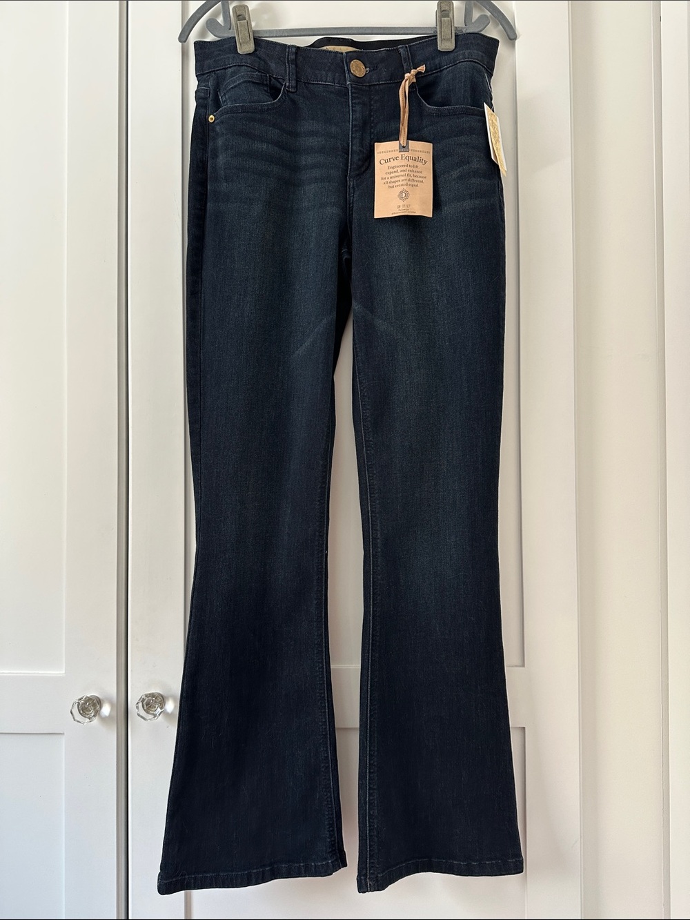 Democracy AB technology Itty Bitty Booy Dark Indigo Flare Jeans - Size 10